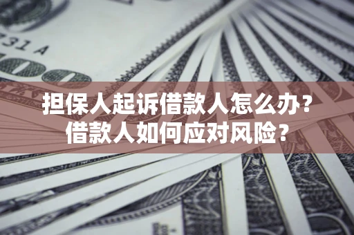 北京担保人起诉借款人怎么办？借款人如何应对风险？